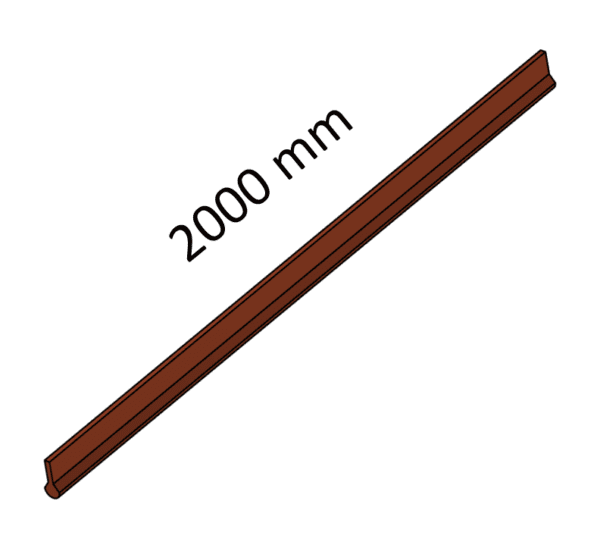 Plochý profil l=2m