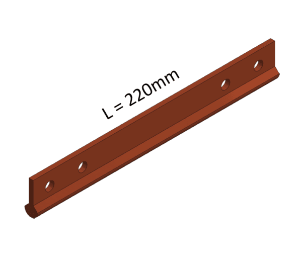 Cu plochý profil (l = 220 mm)