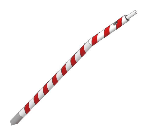 Tyč pro LTS ESKO - 3880 - 25 - lomená (červenobílý konec)