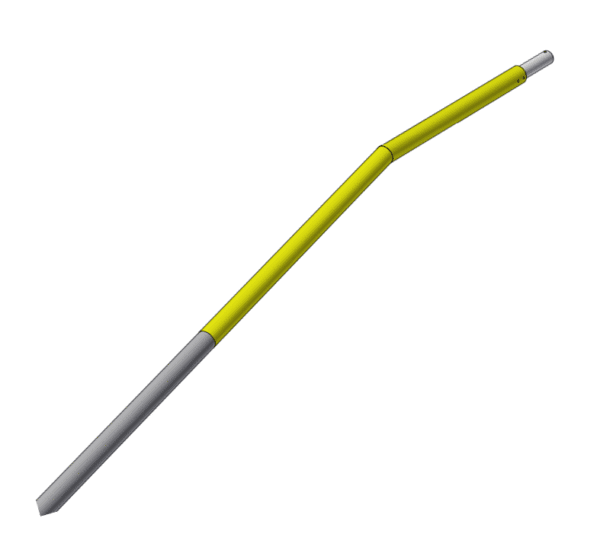 Tyč pro LTS ESKO - 4250 - 32 - s trubkou lomená (šedá žlutý konec 1200 mm)