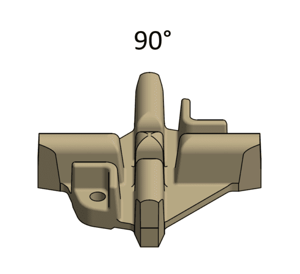 Trolejový kříž 90° - bez koncovek (tahový)
