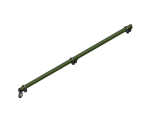 Boční držák l=1300mm HÁK - 2x JEZDEC M16