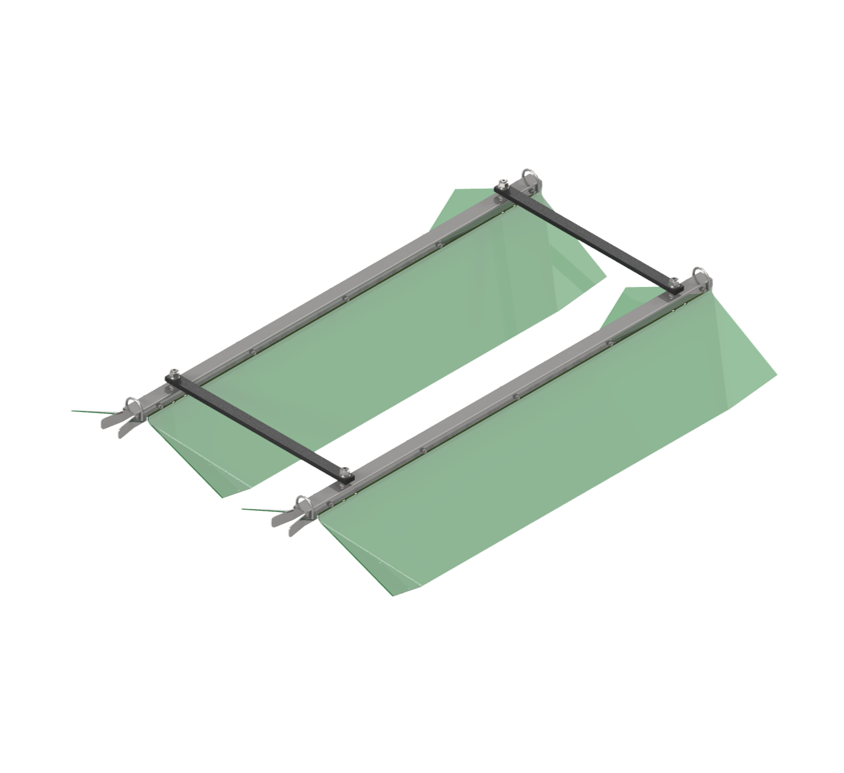 Natrolejovací stříška (l = 1 500 mm) Sklolaminát