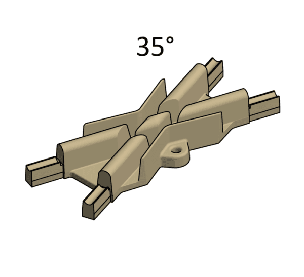 Trolejový kříž 35° (Br)